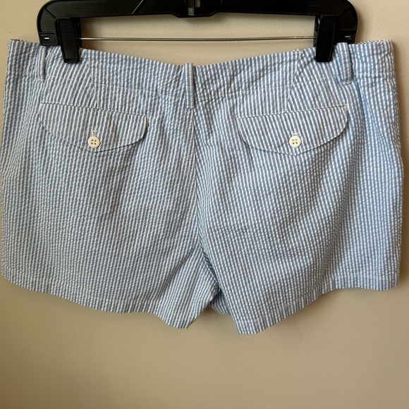 Ralph Lauren Blue White Striped Seersucker Shorts Nautical Coastal Resortwear 12 - Picture 5 of 8